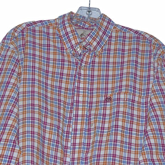 Wrangler plaid button down shirt. - Picture 2 of 4